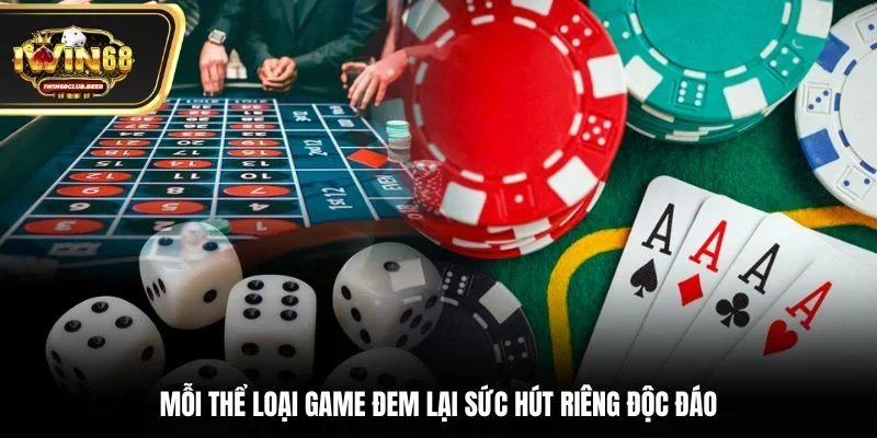Mỗi thể loại game đem lại sức hút riêng độc đáo